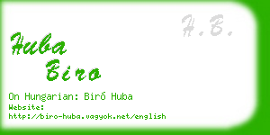 huba biro business card